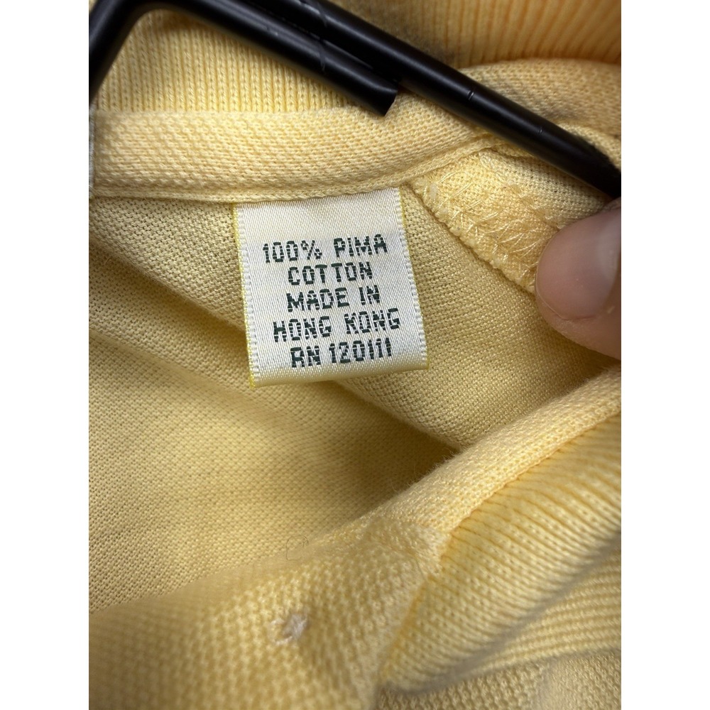 VTG Magnolia Lane Masters Sleeveless Golf Polo Shirt Womens S Yellow Pima Cotton - Picture 6 of 7